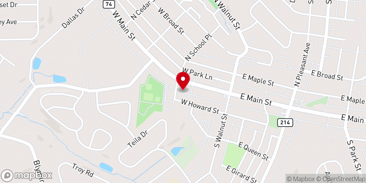 Map showing location of Christ Lutheran Church Child Development Center