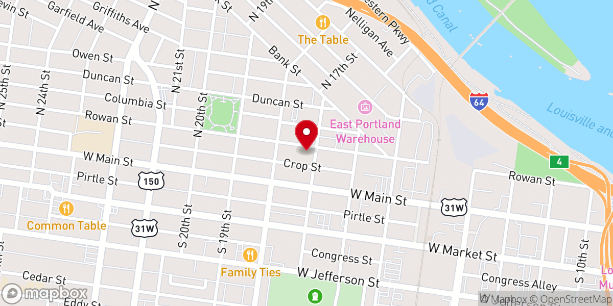 Map showing location of New Mount Sinai Missionary Baptist Church