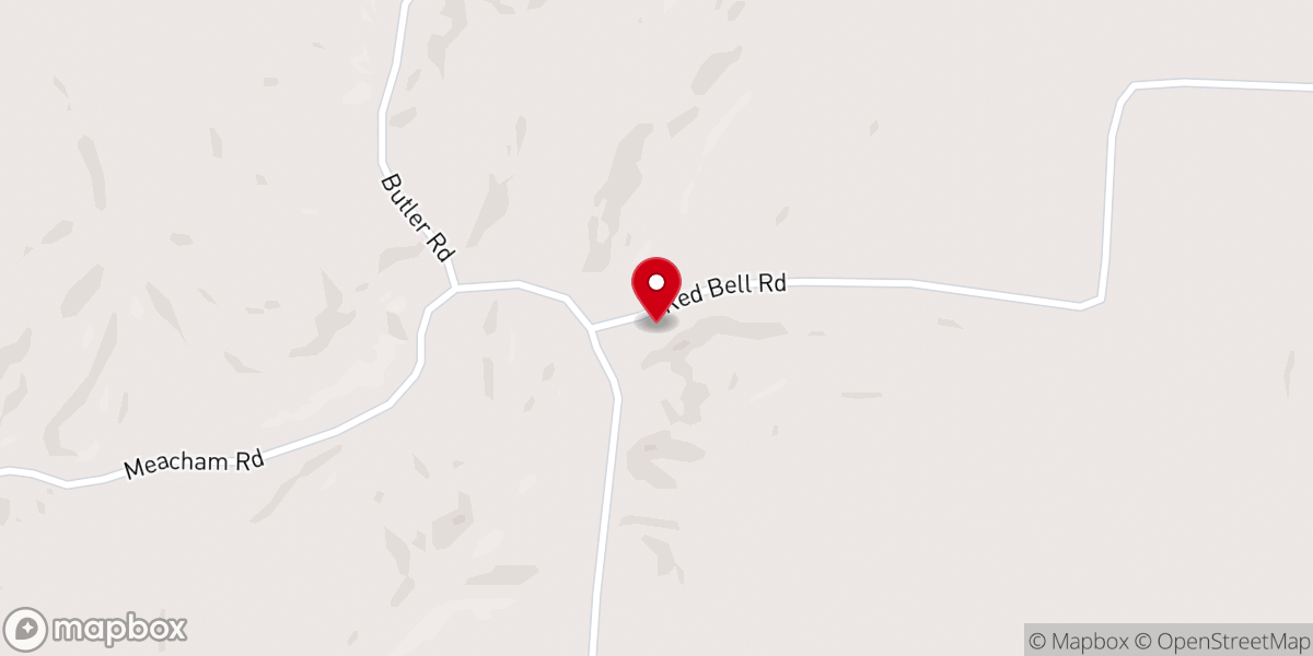 Map showing location of Meacham Church