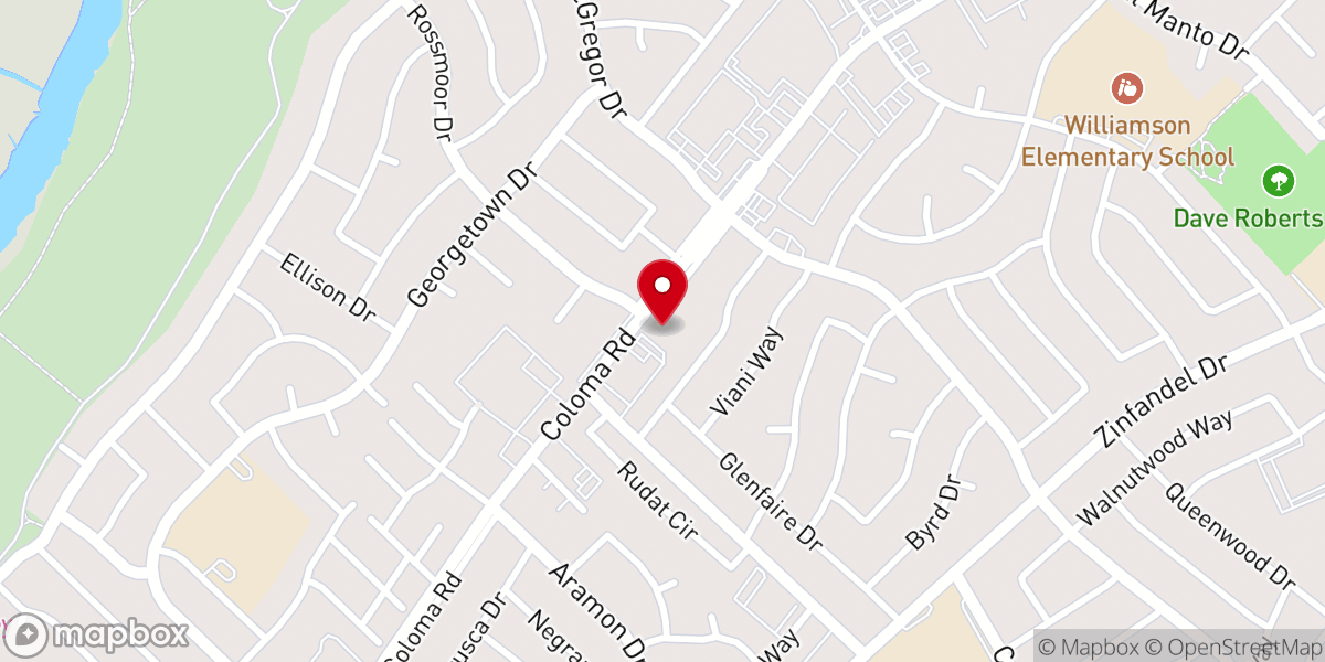 Map showing location of Cordova Neighborhood Church Ministry House
