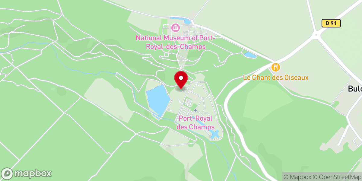 Map showing location of Abbaye de Port-Royal des Champs