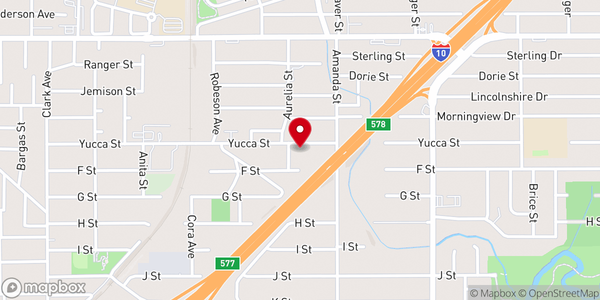 Map showing location of East Saint Matthew Baptist Church