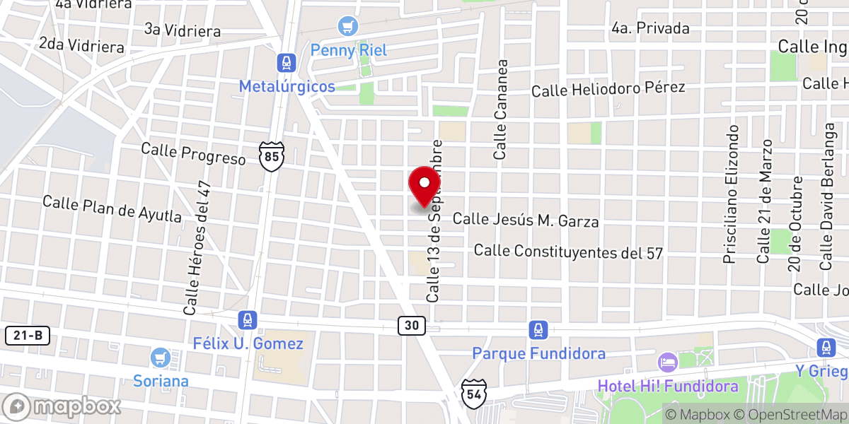 Map showing location of Iglesia San Juan de Los Lagos