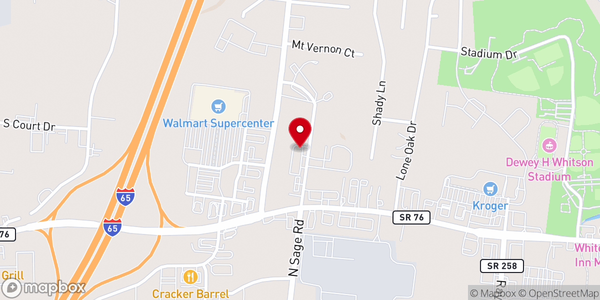 Map showing location of Harvest Point Church