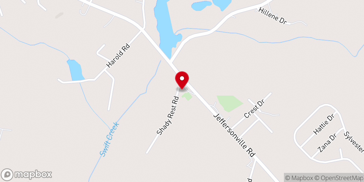 Map showing location of Swift Creek Global Methodist Church