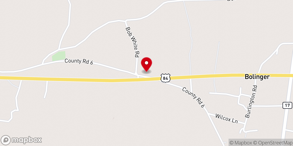 Map showing location of Spring Bank Baptist Church