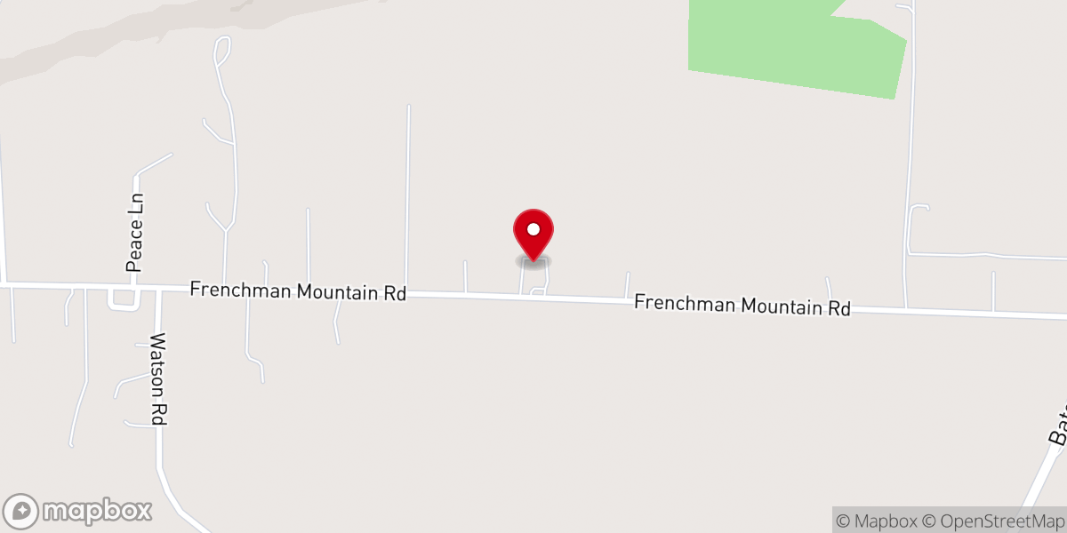 Map showing location of St Peters Rock Baptist Church