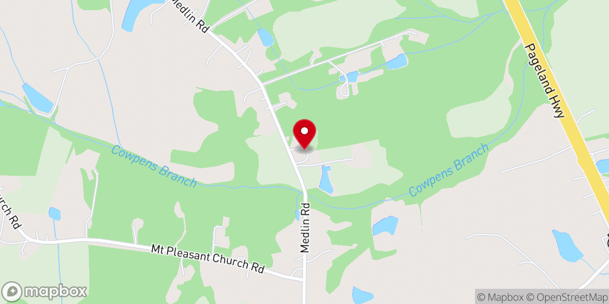 Map showing location of Smyrna fellowship Church