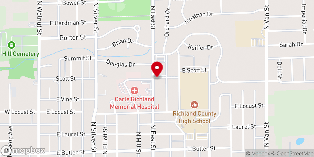 Map showing location of Immanuel United Methodist Church