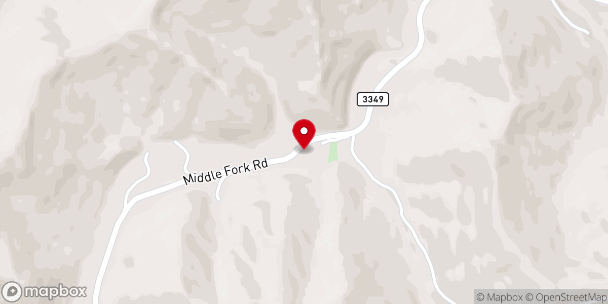 Map showing location of Upper Middle Fork Church Christ