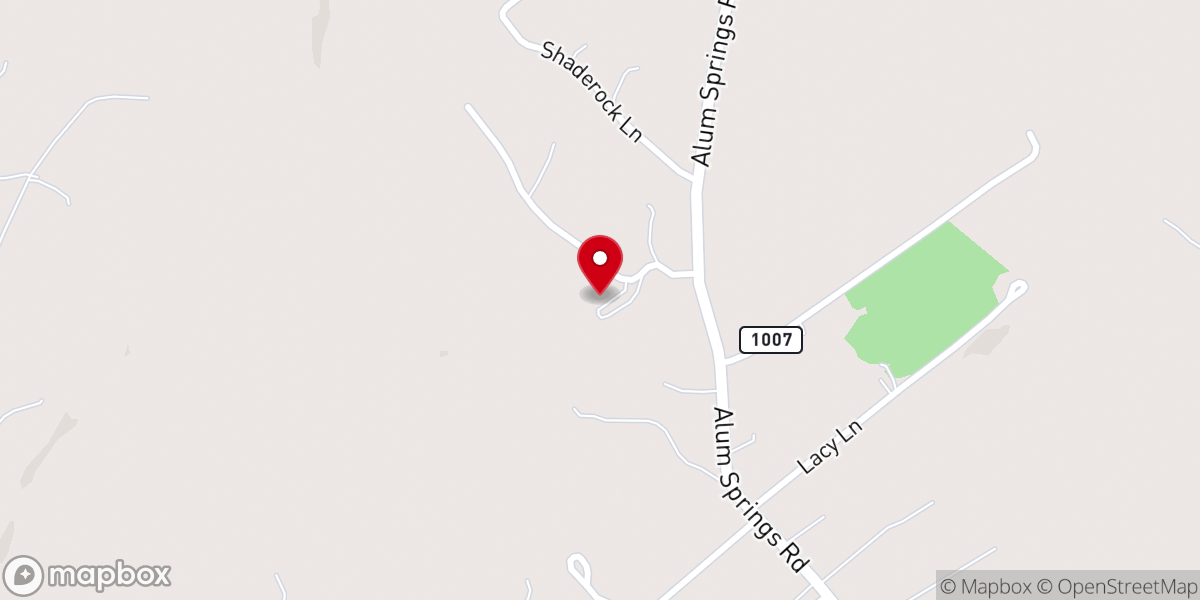 Map showing location of New Life Baptist Church