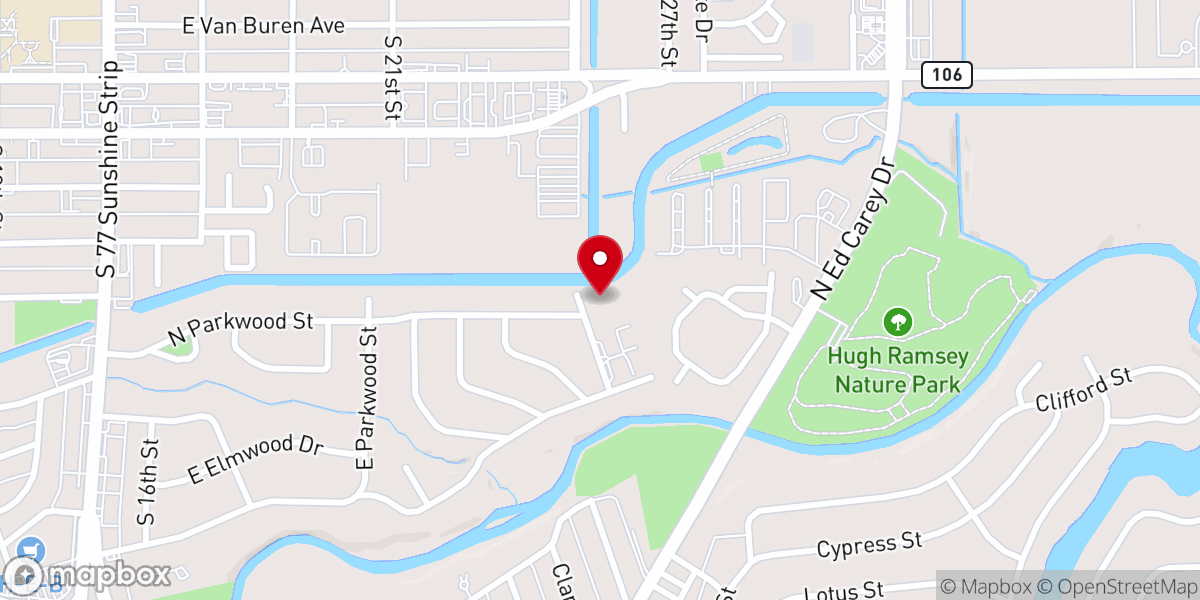 Map showing location of Harlingen Bible Church