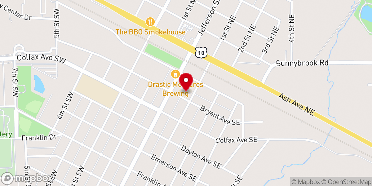 Map showing location of Epicenter Church