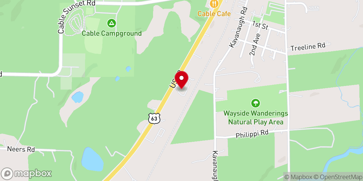 Map showing location of Living Hope Community Church