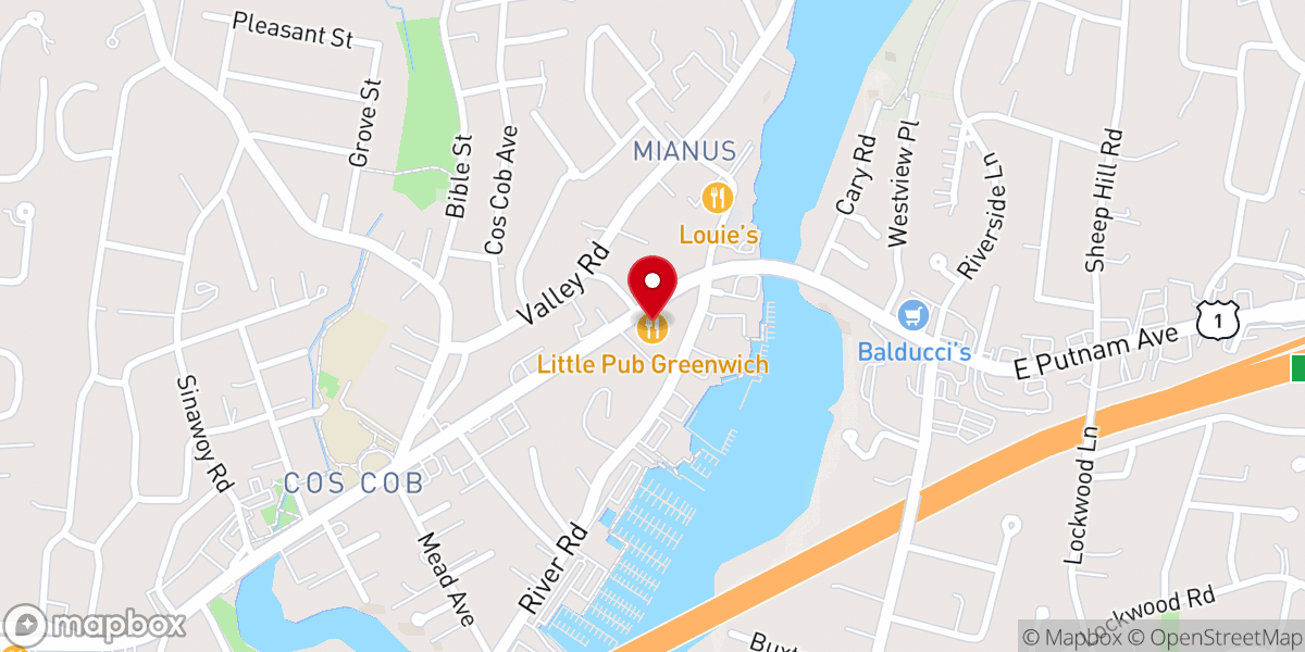 Map showing location of Little Pub Greenwich