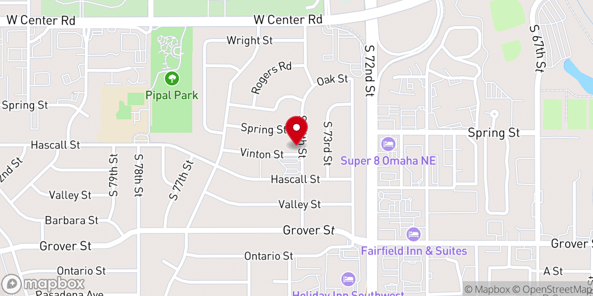 Map showing location of St. Joan of Arc Parish