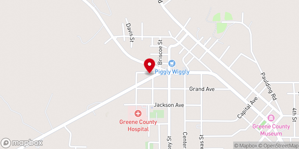 Map showing location of First United Pentecostal Church