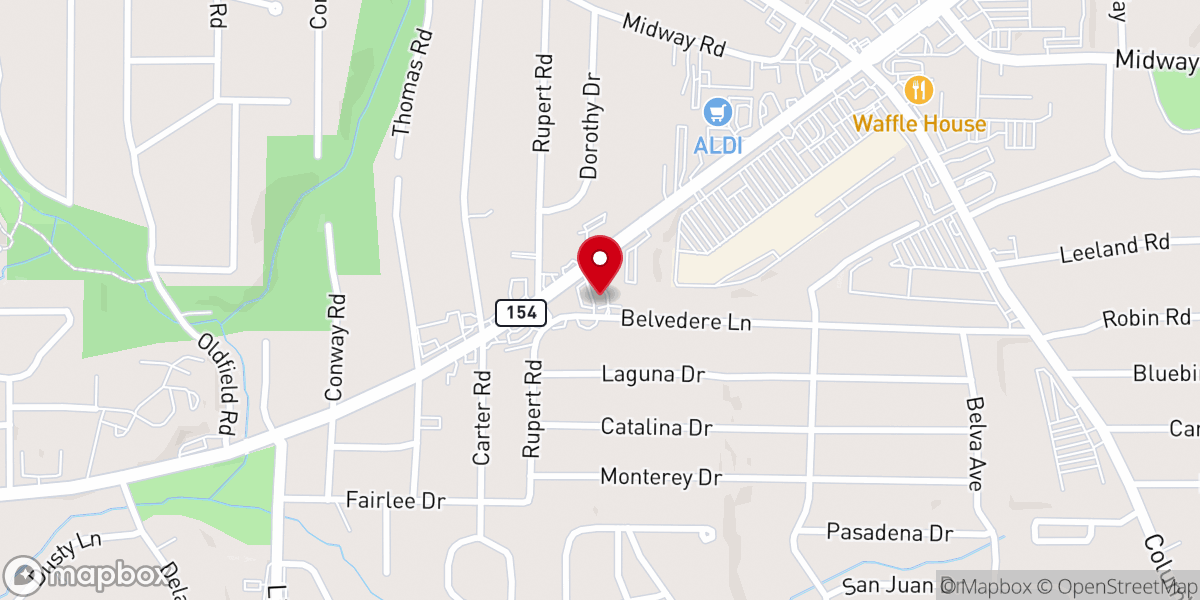 Map showing location of Glory house church of atlanta