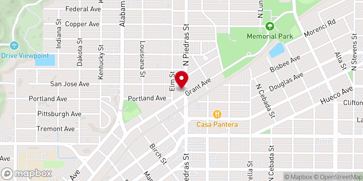 Map showing location of La Paz Faith Center