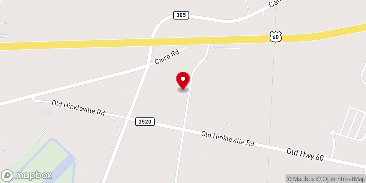 Map showing location of West Paducah Church