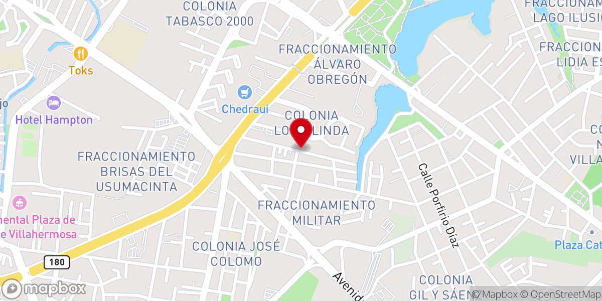 Map showing location of Santuario del Sagrado Corazón de Jesús