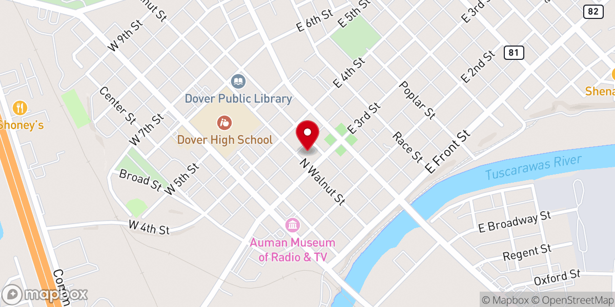 Map showing location of First Moravian Church
