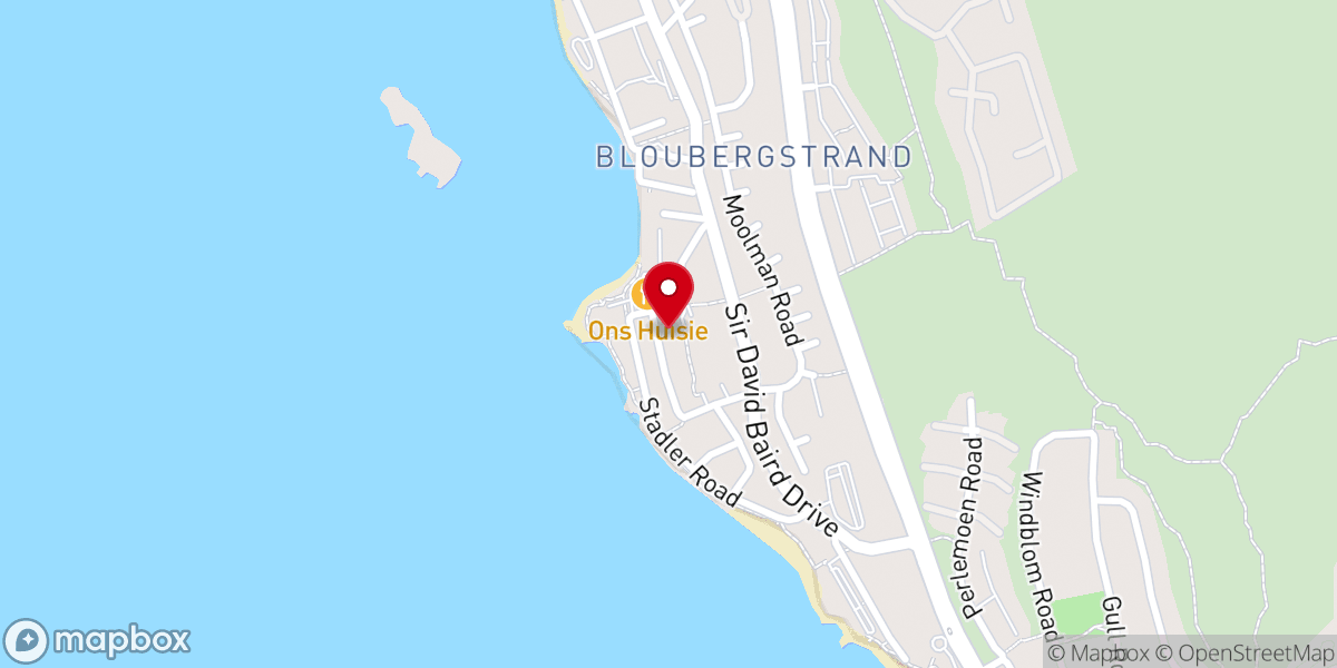 Map showing location of NG Kerk Bloubergstrand (Dutch Reformed Church)