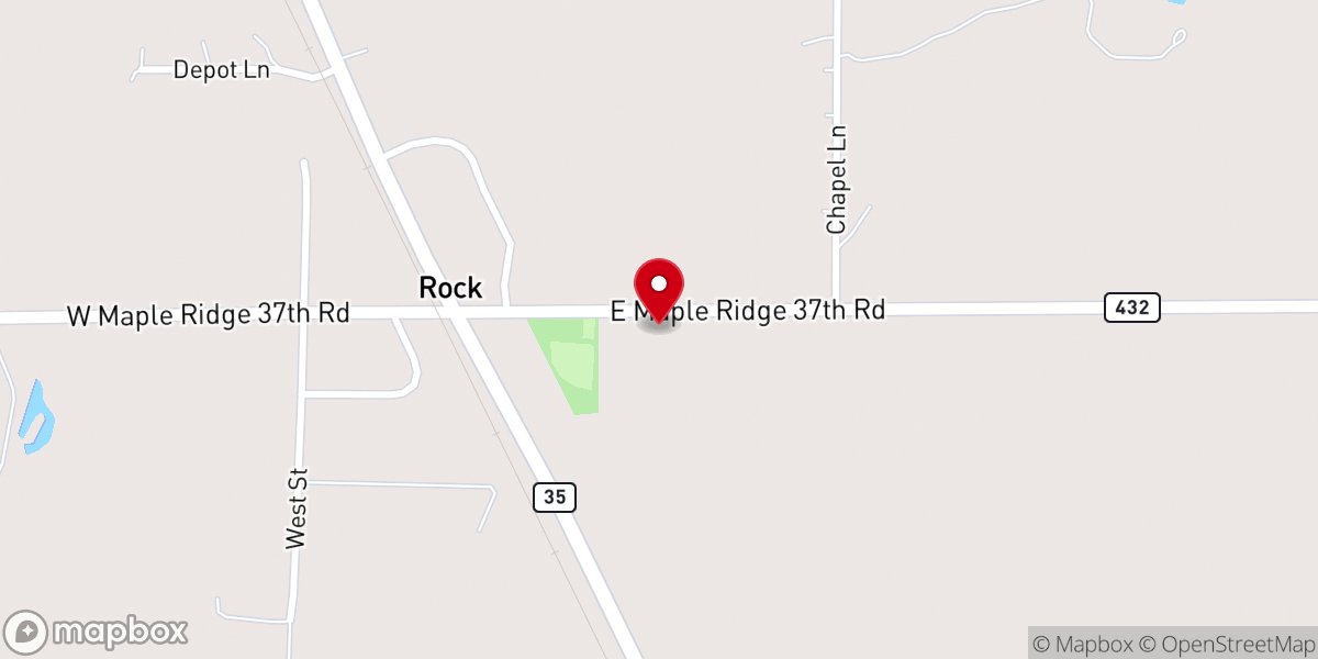 Map showing location of Faith Lutheran Church