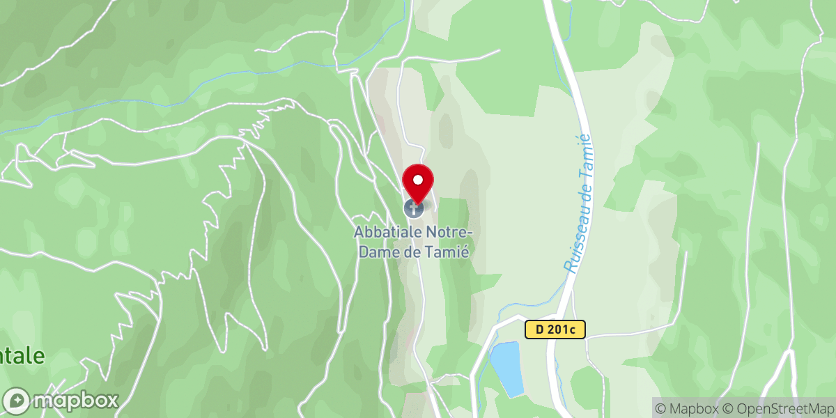 Map showing location of Abbaye Notre-Dame de Tamié
