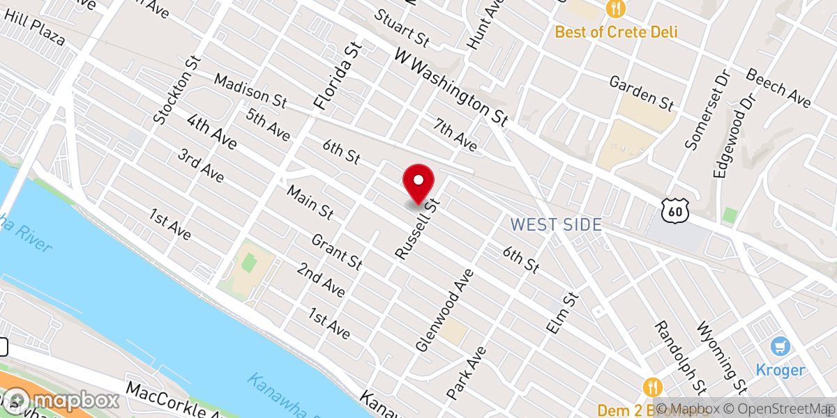 Map showing location of St. Anthony Catholic Church