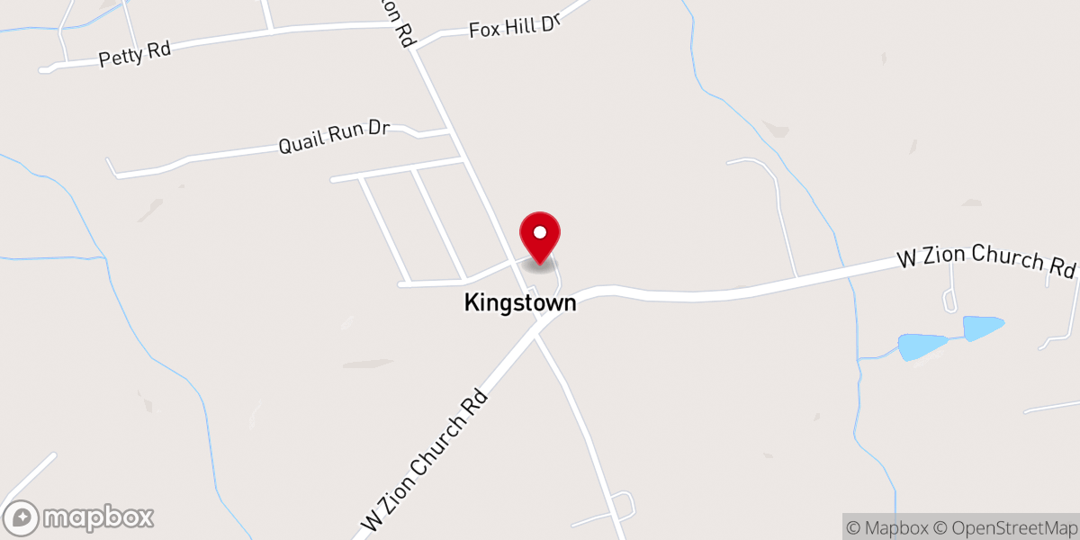 Map showing location of Palmer Grove Baptist Church
