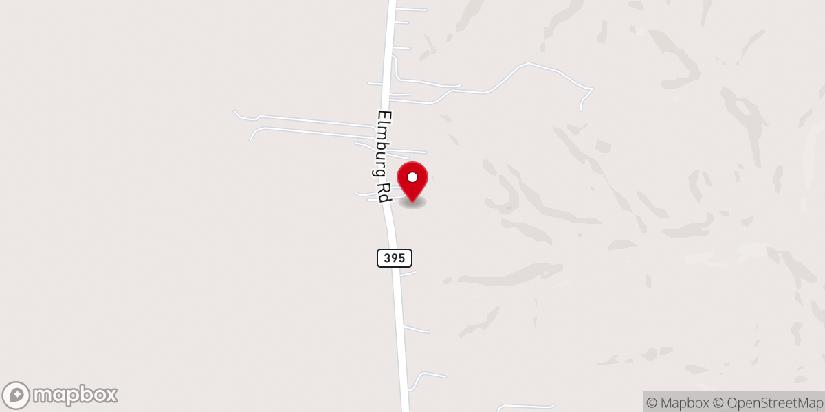 Map showing location of Buffalo Lick Church