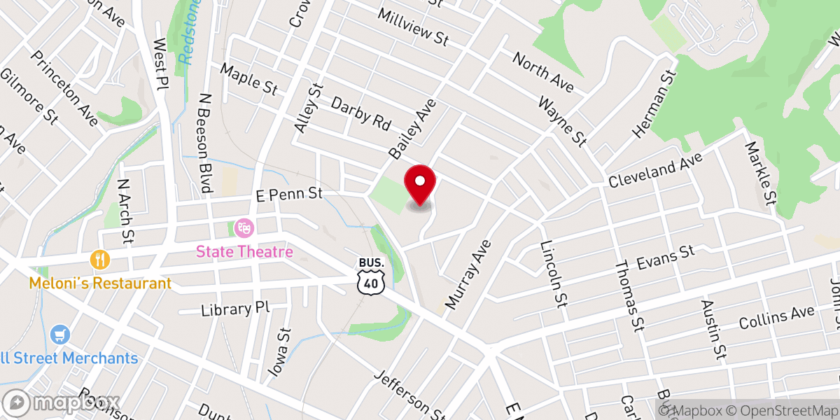 Map showing location of St. George Maronite Church