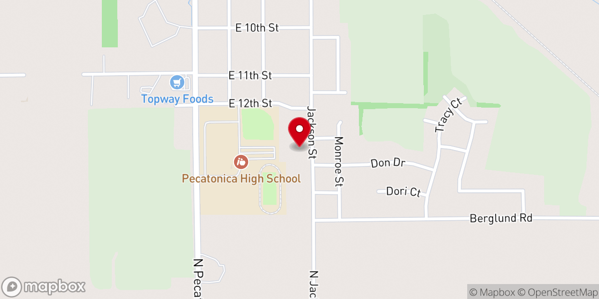 Map showing location of St Johns Lutheran Church