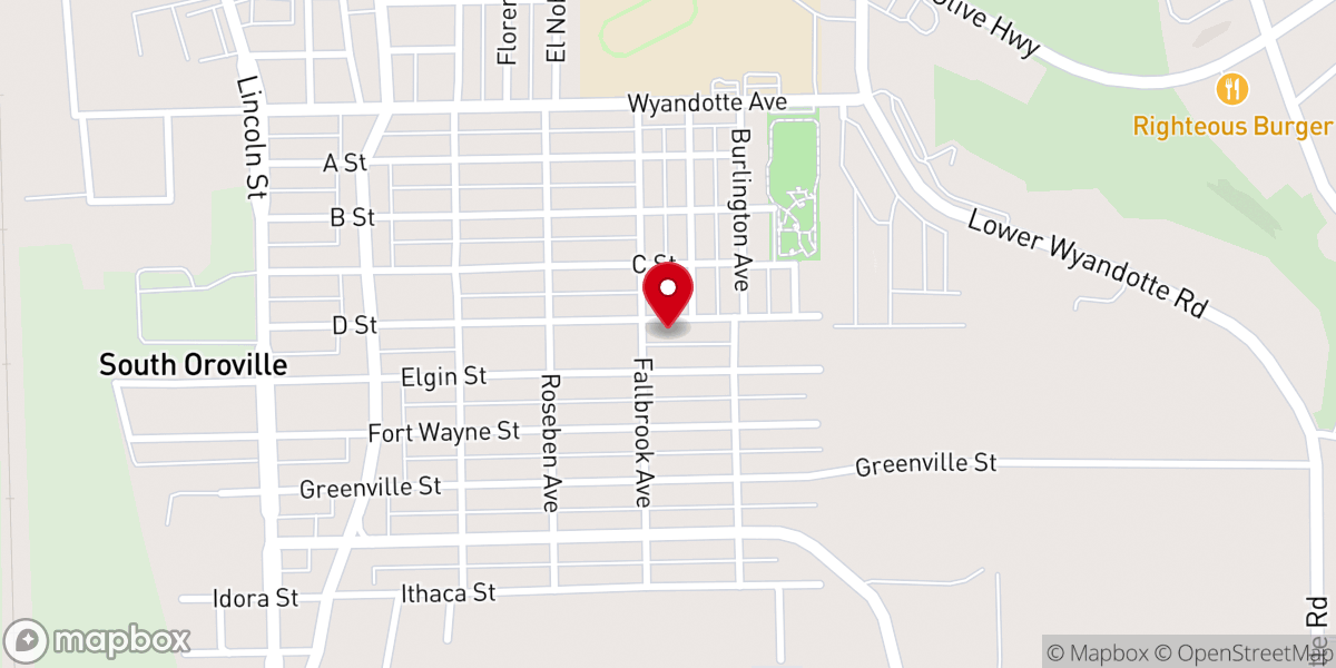 Map showing location of Life Recovery Ministry