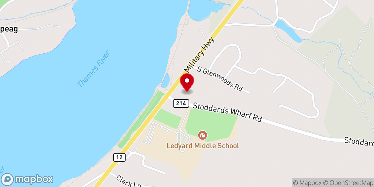 Map showing location of St David's Episcopal Church