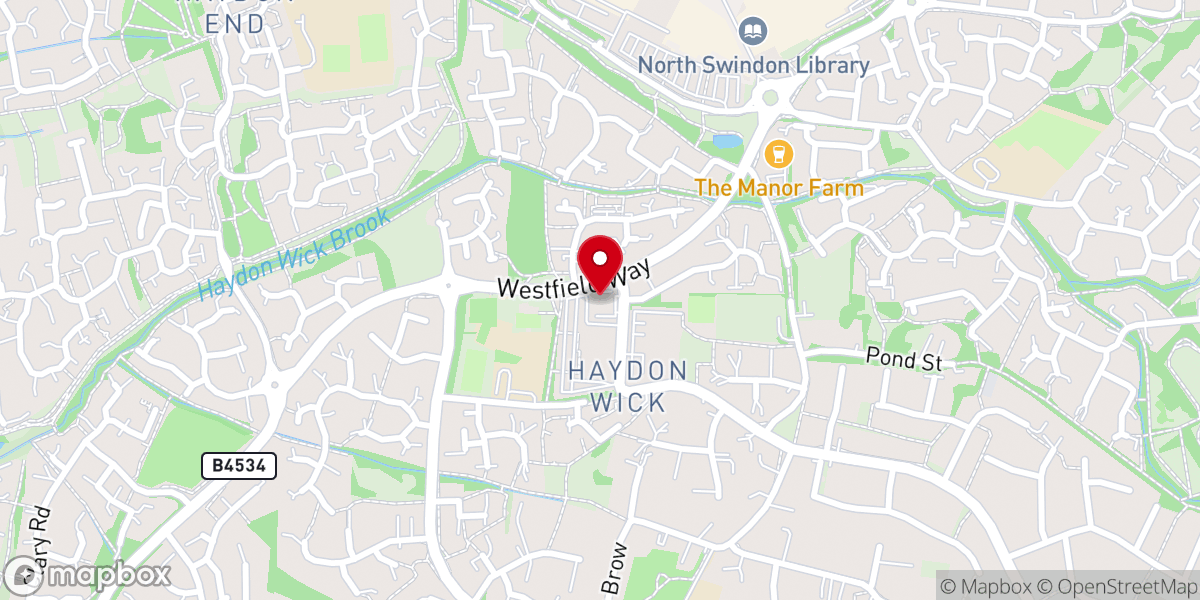 Map showing location of St John's C Of E Church
