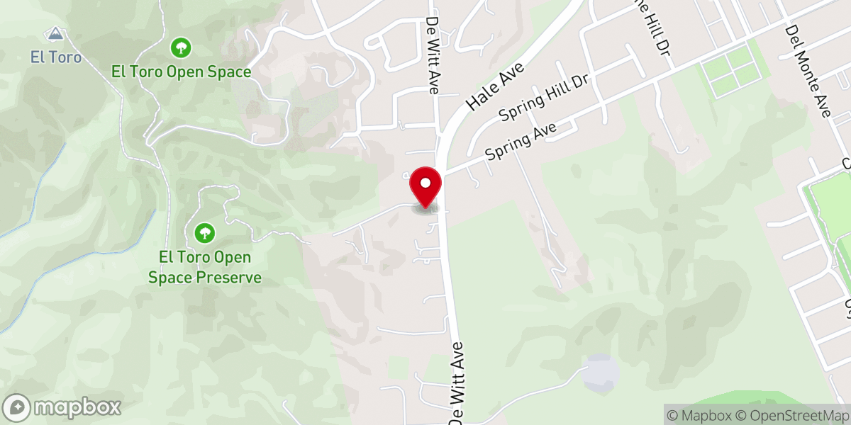 Map showing location of Interdenominational Church of Morgan Hill