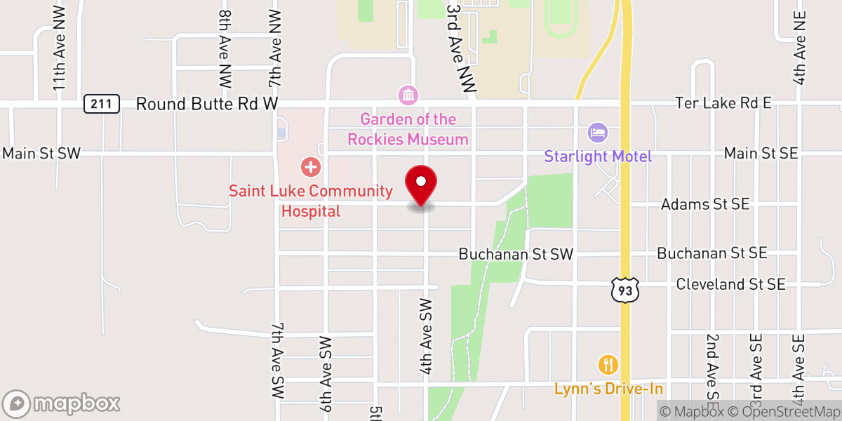 Map showing location of Mission Valley Mennonite Church