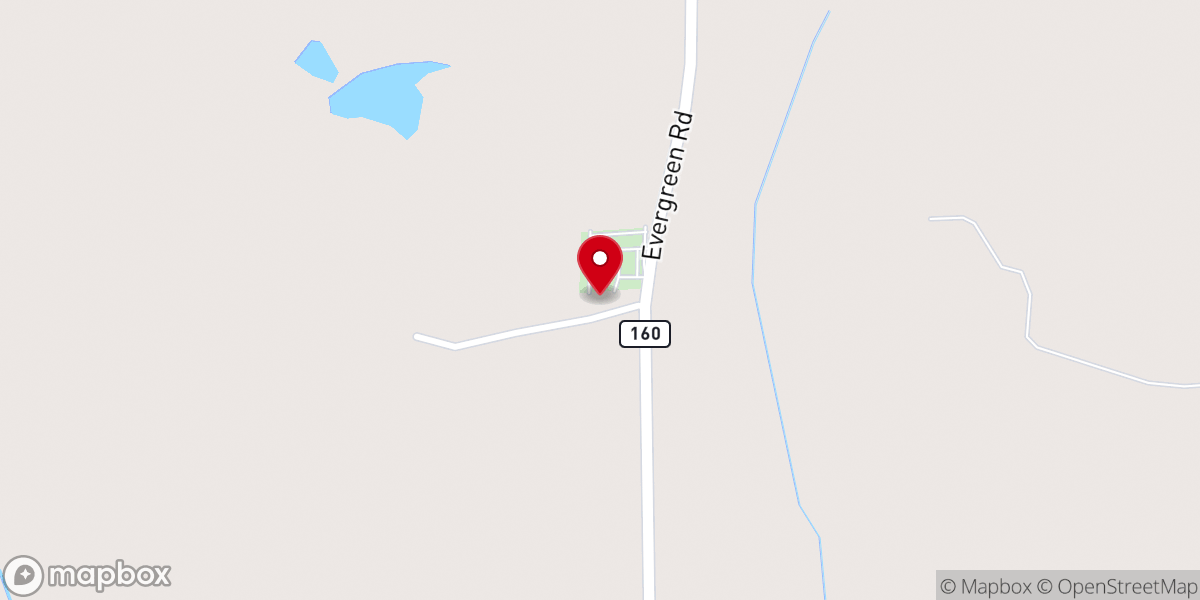 Map showing location of Mount Pisgah Primitive Baptist Church
