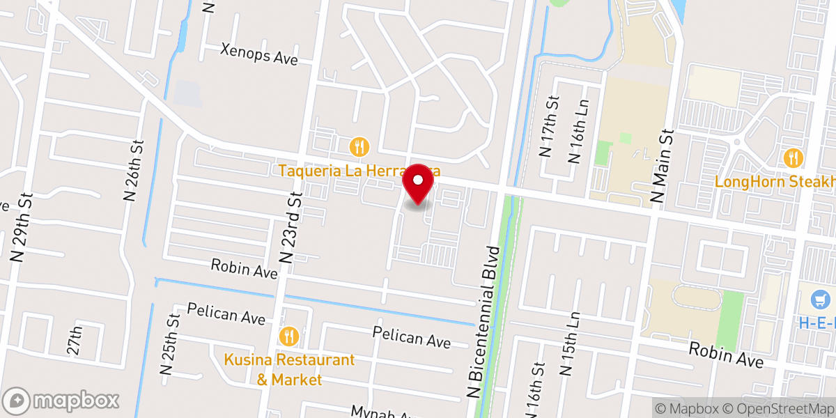Map showing location of Baptist Church