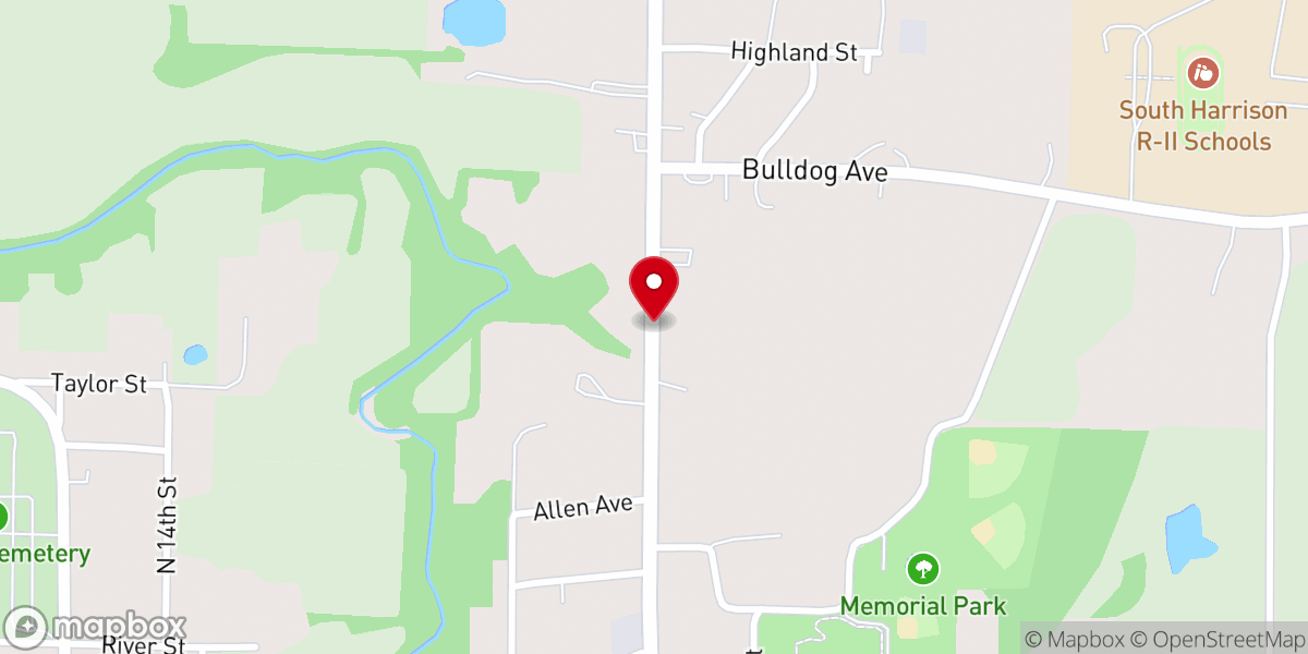 Map showing location of bethany Memorial Monument