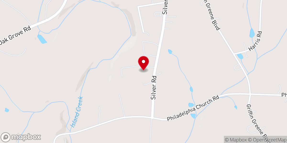 Map showing location of Silver Road Baptist Church