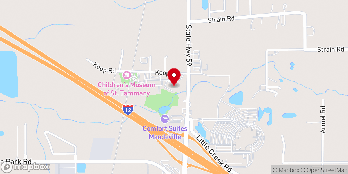 Map showing location of St. Tammany Parish Council