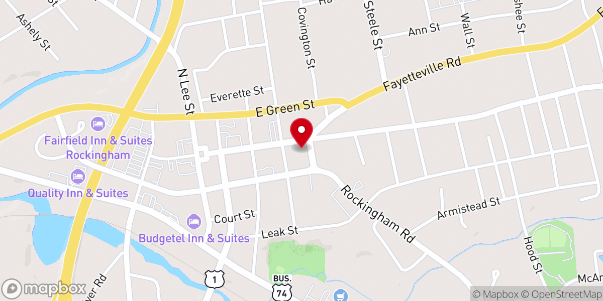 Map showing location of First Methodist Church