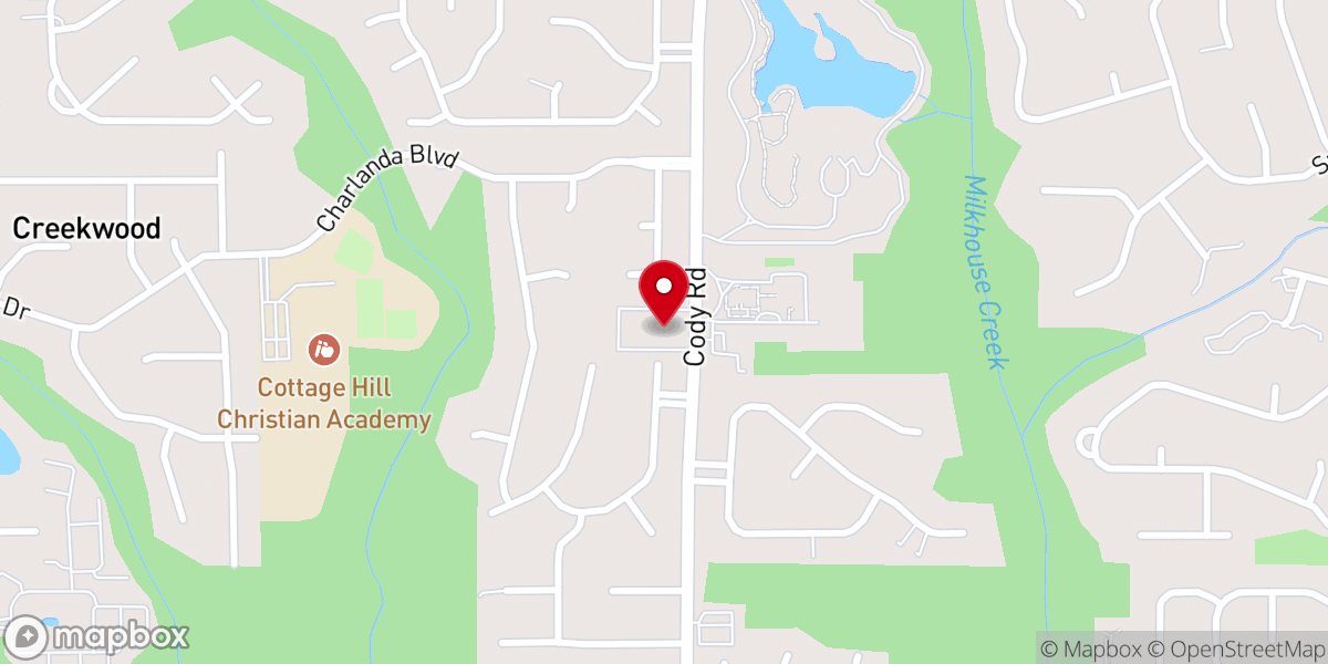 Map showing location of Seventh Day Adventist Church