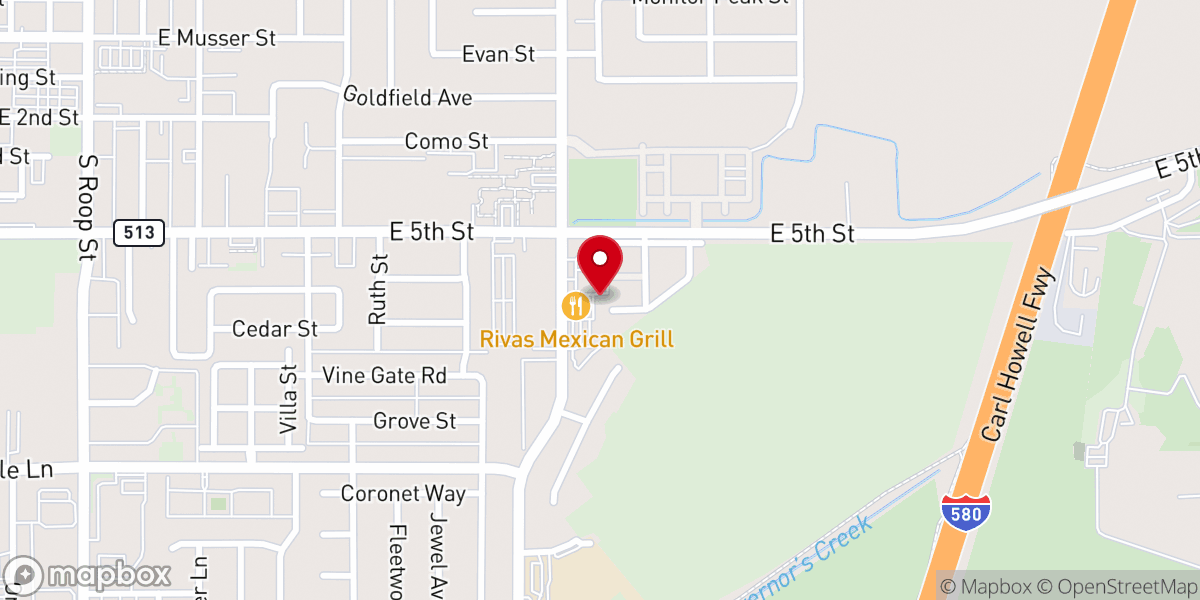 Map showing location of Carson River Baptist Church