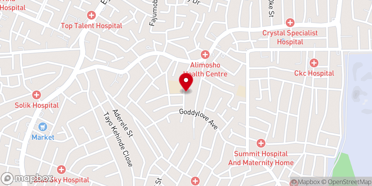 Map showing location of The Redeemed Christian Church of God, Victory Chapel