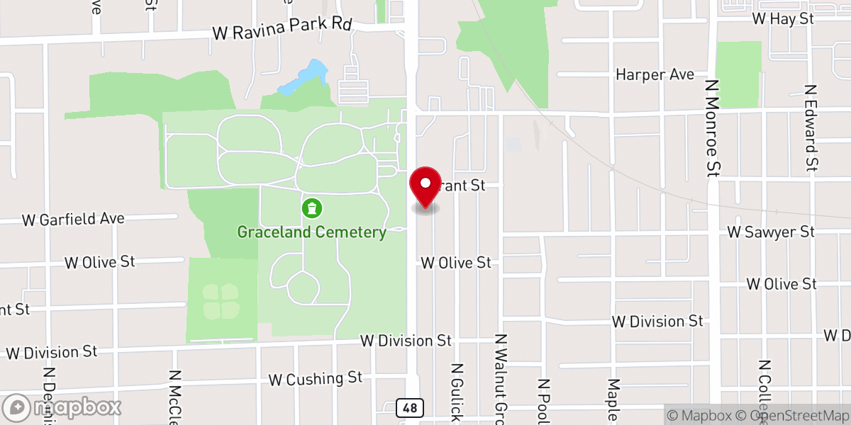 Map showing location of Decatur House of Prayer