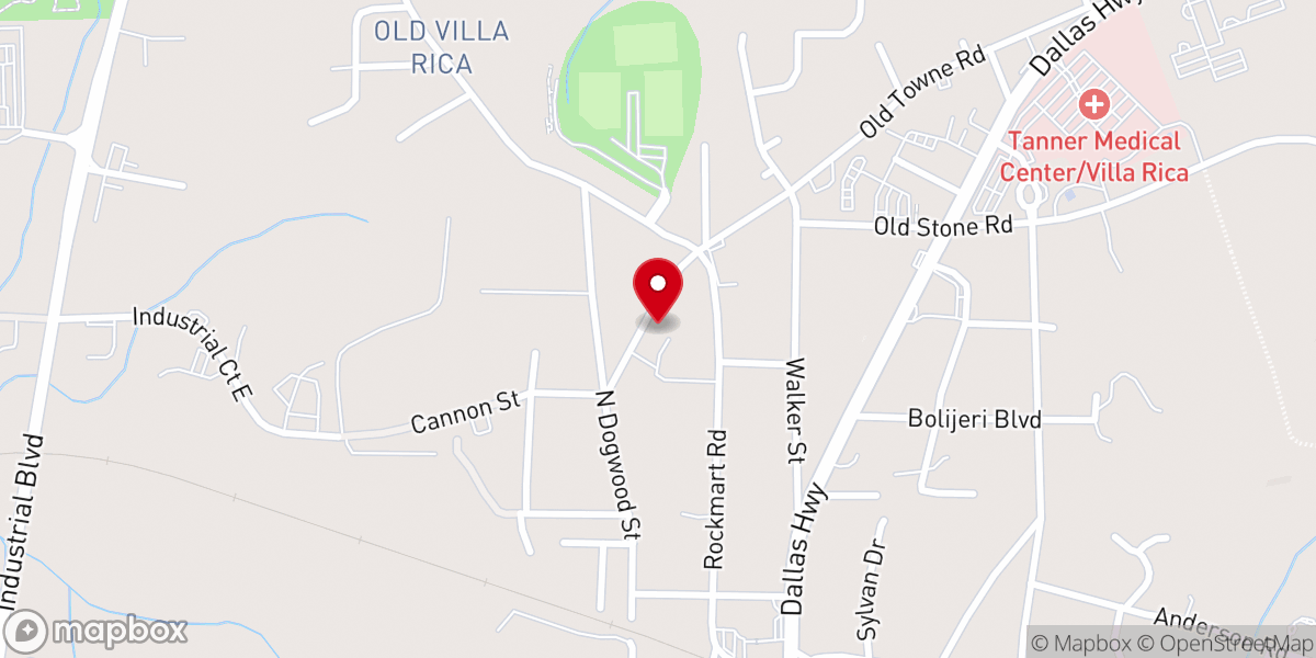 Map showing location of Fullerville Baptist Church